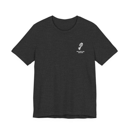 White Graphic Tee — Yellow 'W M' Back Print with 'CHANGE'