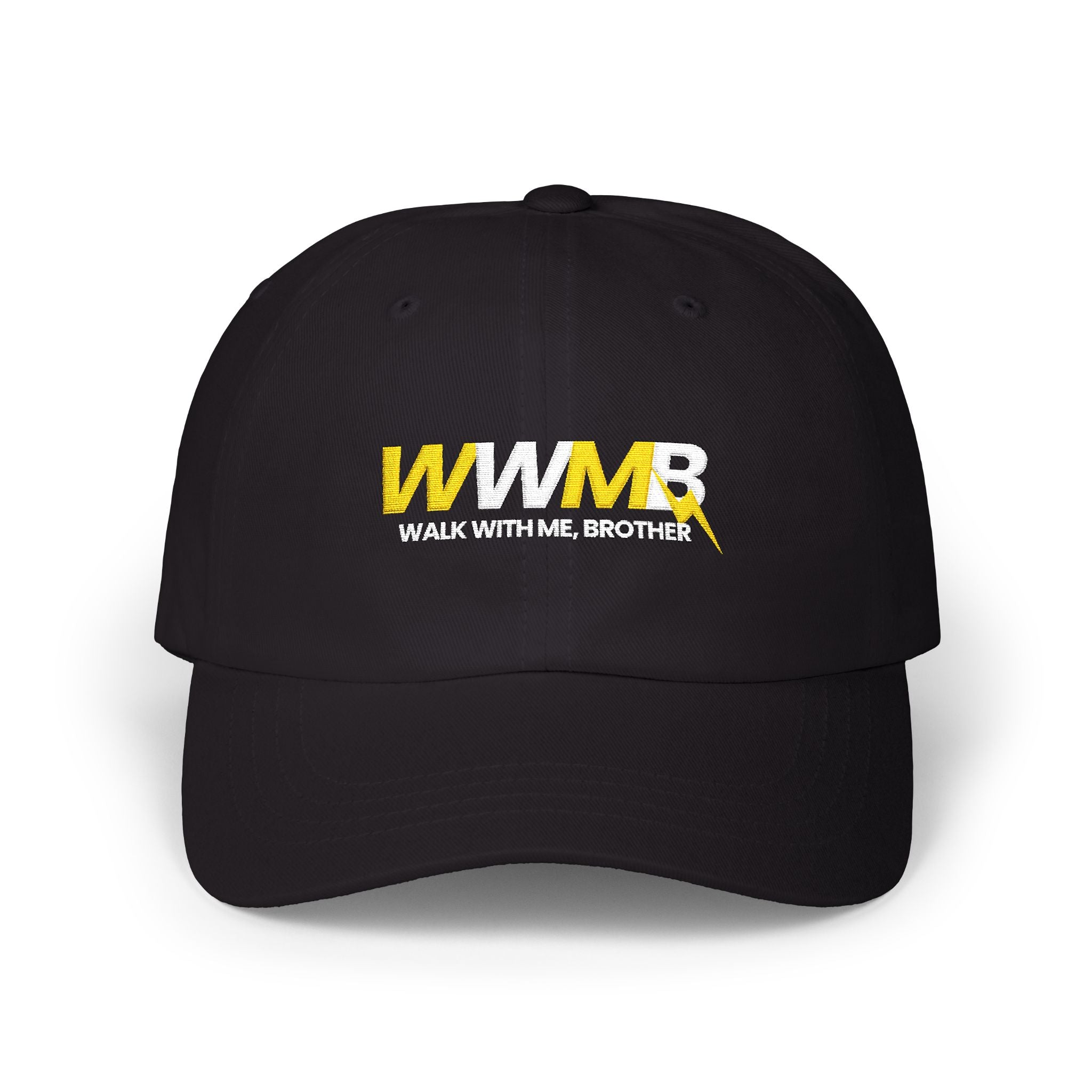 WWMB 'Walk With Me, Brother' Classic Dad Cap – Embroidered Black Baseball Hat